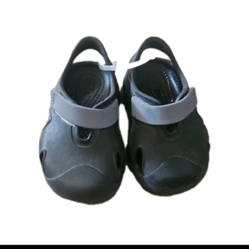 Crocs Black Classic All-Terrain Toddler Boys’ Clogs C7 Durable Slip-On Clog C7